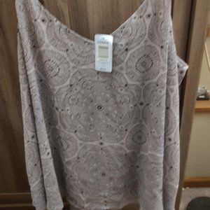 Torrid light grey tank top with pattern Size 3